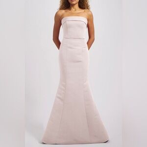 AMSALE Jaylin Strapless Maxi Dress in BALLET